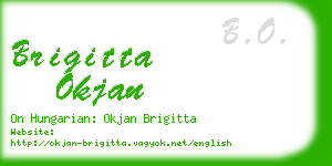 brigitta okjan business card